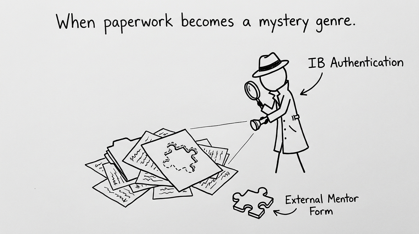 Authentication detective missing form puzzle piece