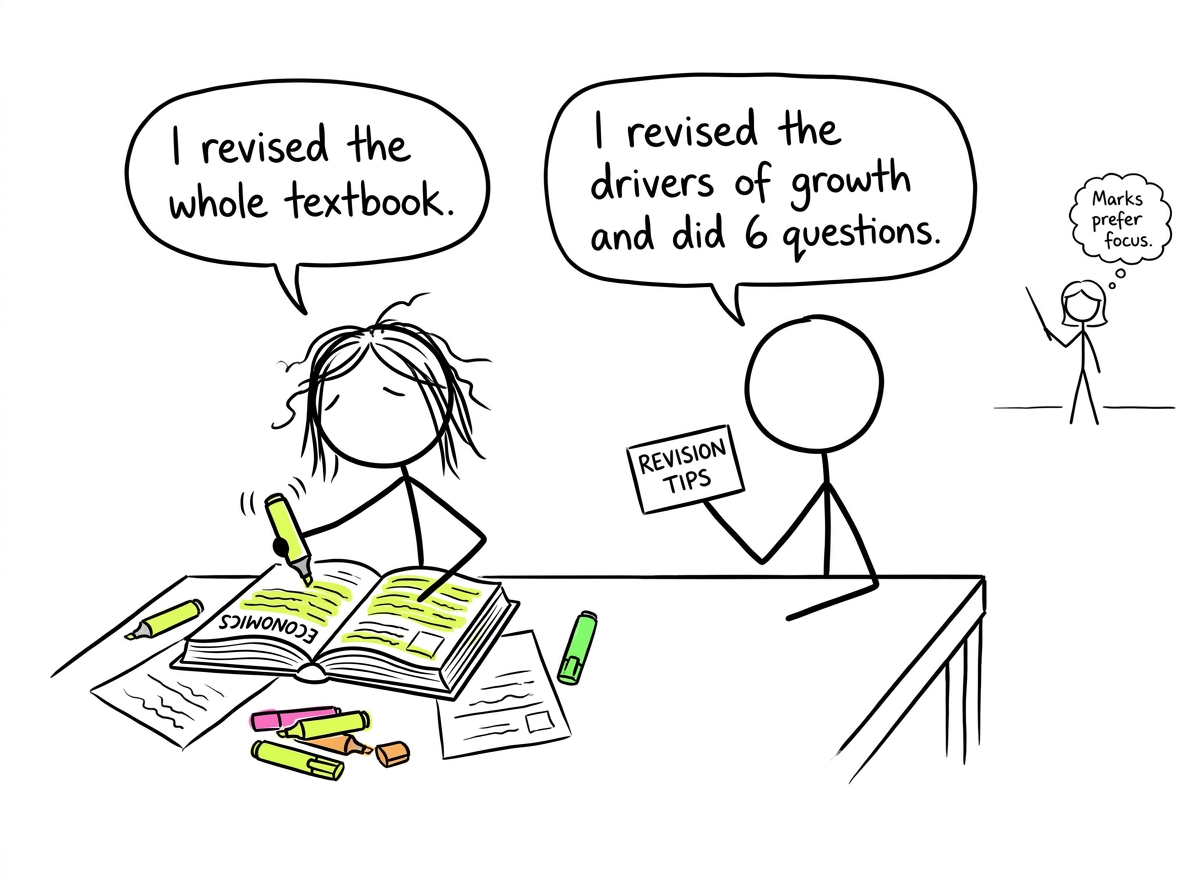 Highlighter vs focused revision comic
