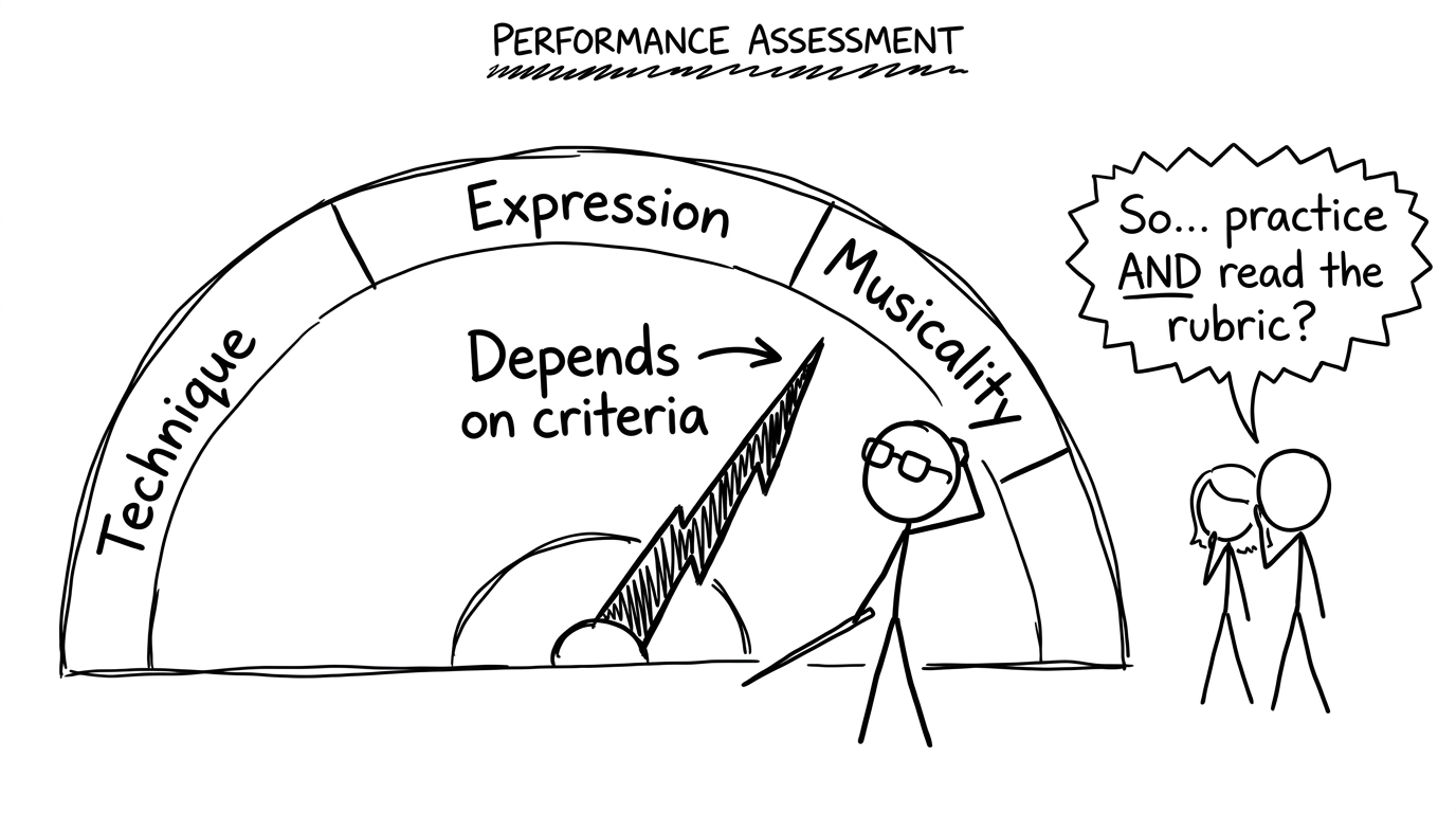 Rubric speedometer performance joke