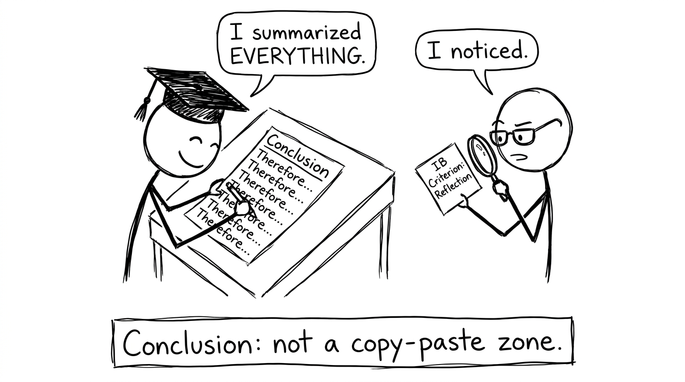 Comic about conclusions not being copy-paste