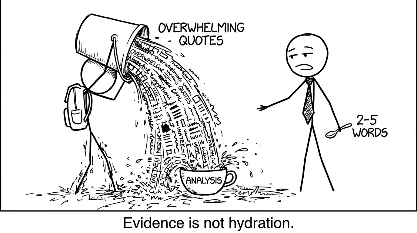 Evidence is not hydration