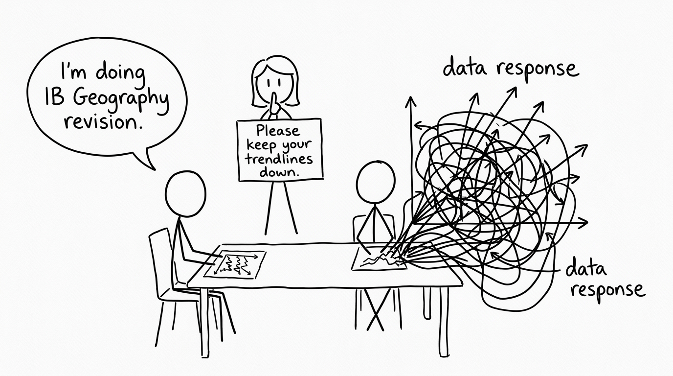Library scene with spaghetti graph labeled data response