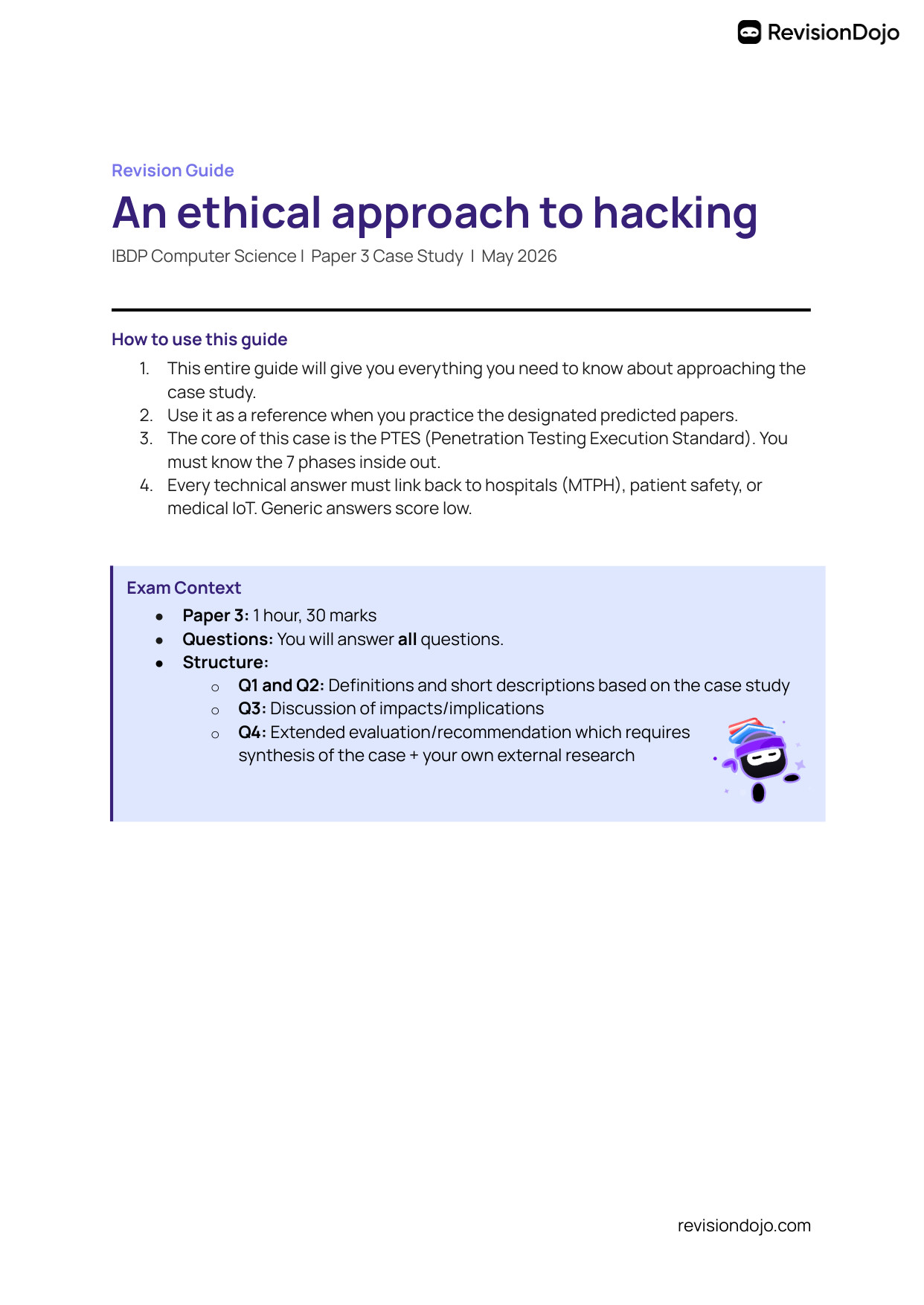 Paper Open Hack M26 An Ethical Approach to Hacking Revision Guide | RevisionDojo